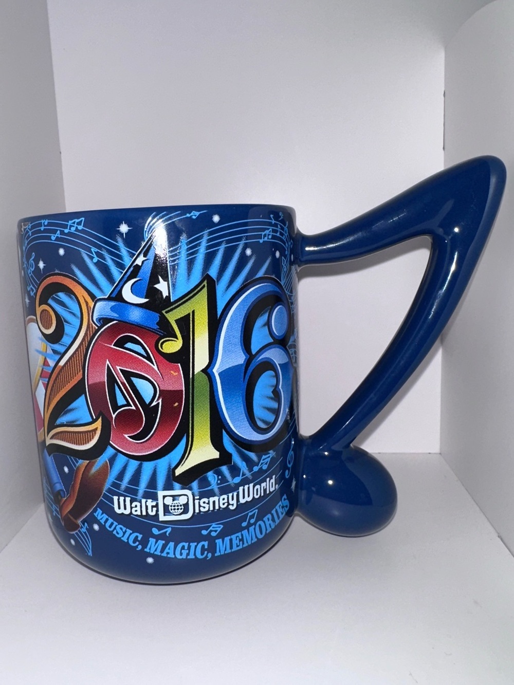 Disney Parks Blue 2016 Music Magic Memories Mug